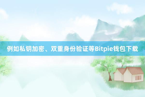 例如私钥加密、双重身份验证等Bitpie钱包下载