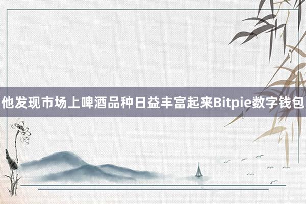 他发现市场上啤酒品种日益丰富起来Bitpie数字钱包