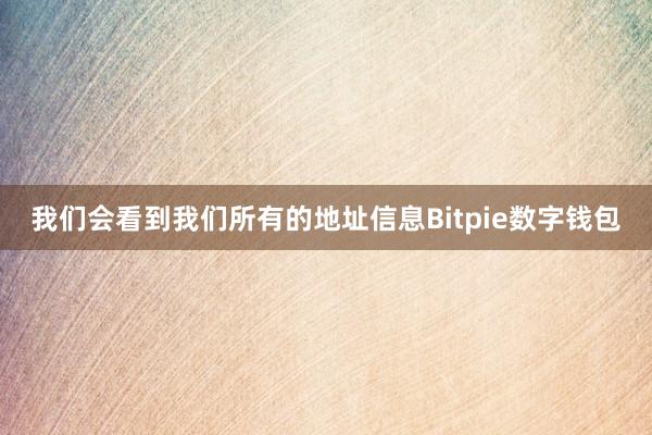 我们会看到我们所有的地址信息Bitpie数字钱包