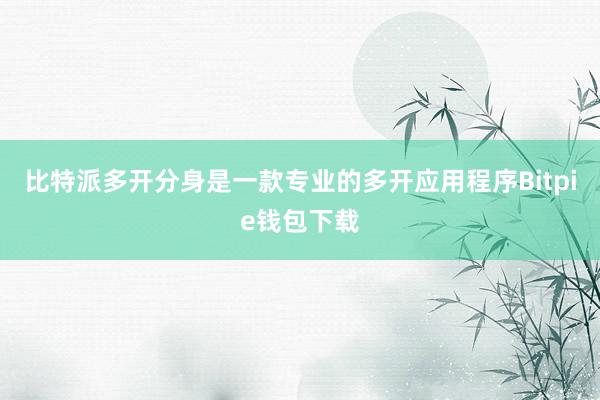 比特派多开分身是一款专业的多开应用程序Bitpie钱包下载