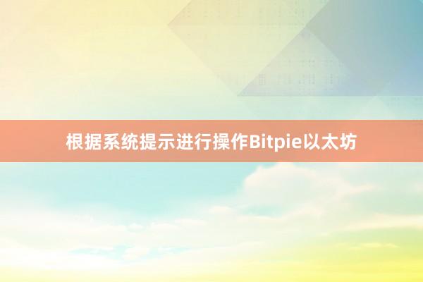 根据系统提示进行操作Bitpie以太坊