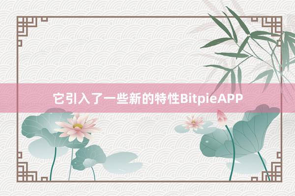 它引入了一些新的特性BitpieAPP