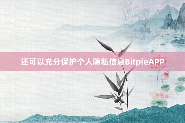 还可以充分保护个人隐私信息BitpieAPP