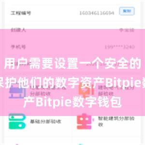 用户需要设置一个安全的密码来保护他们的数字资产Bitpie数字钱包